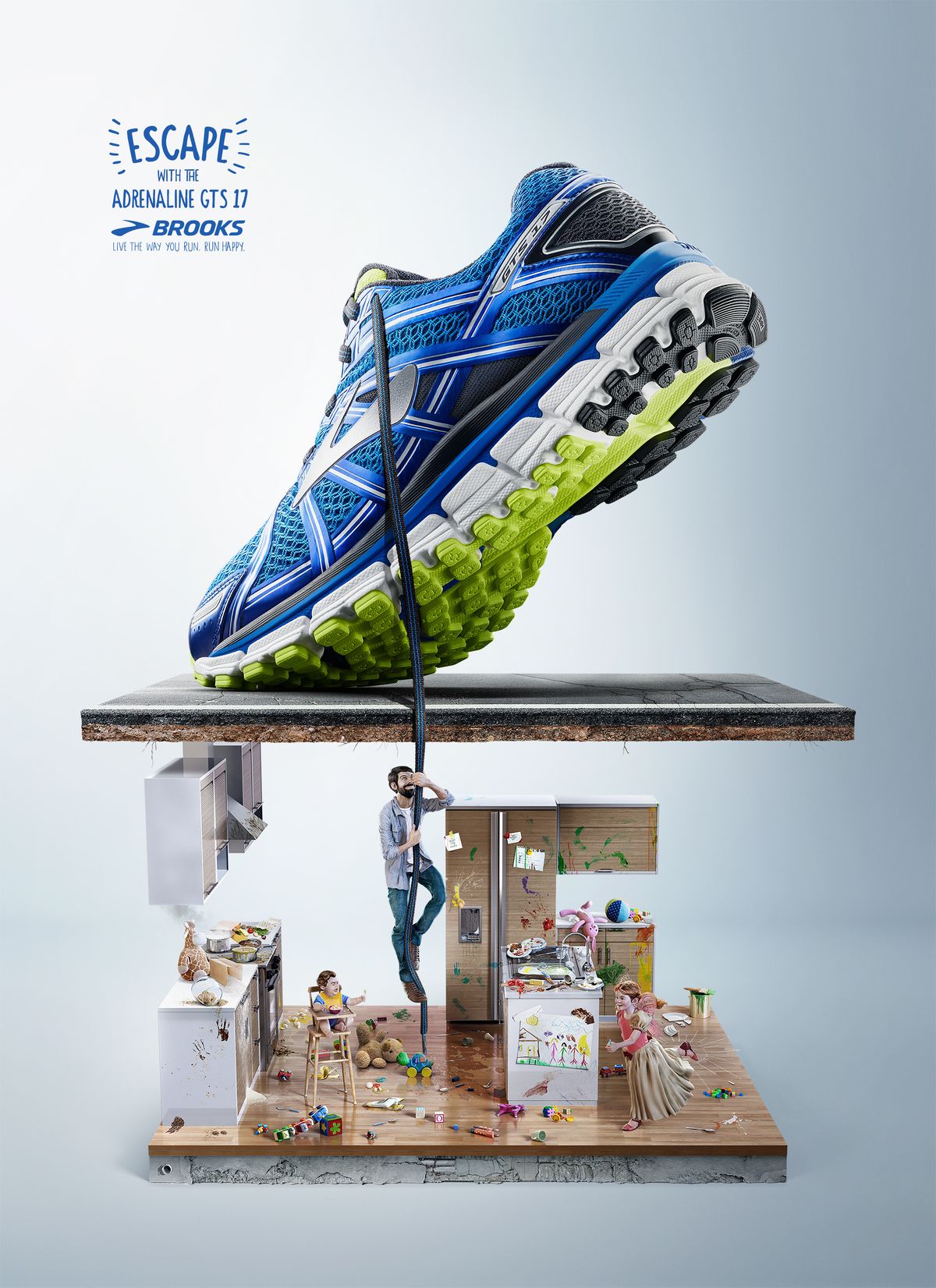 Brooks Escape print execution, the kitchen