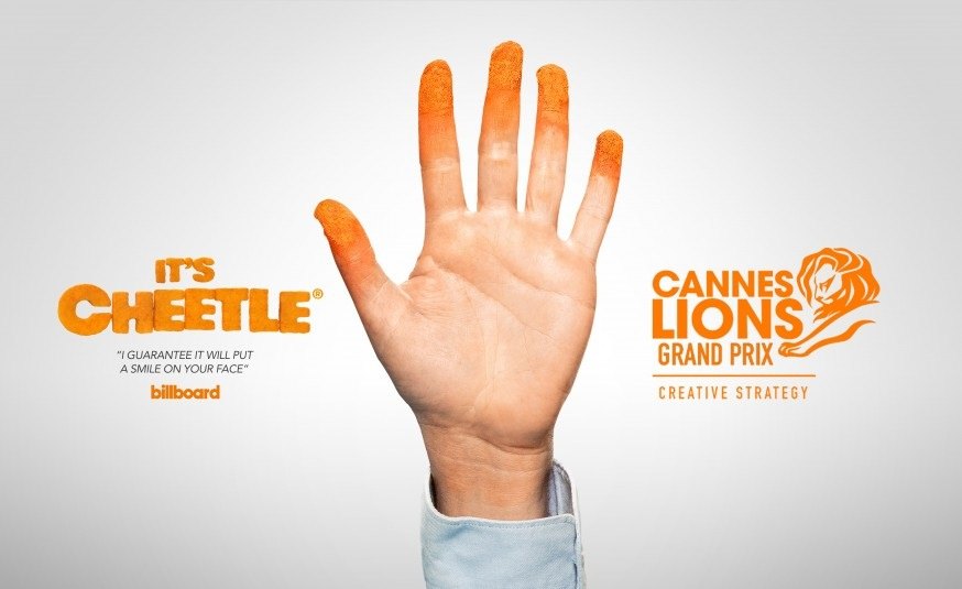 Award card for the wider It's Cheetle platform, which won the Cannes Lions Grand Prix for Creative Strategy