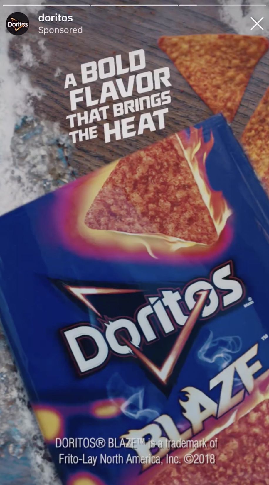 Doritos Blaze Stories unit