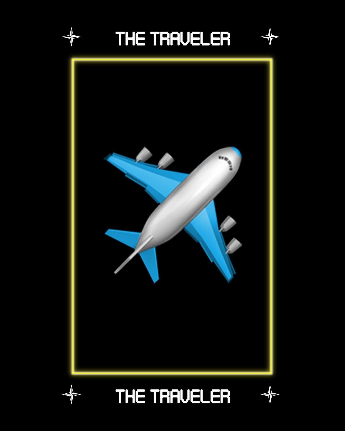 The Emoji Tarot card, The Traveler