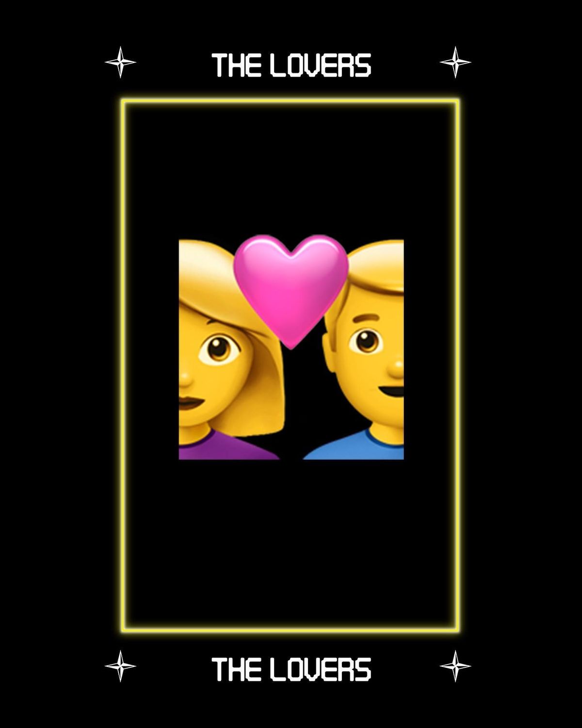 The Emojions card, The Lovers