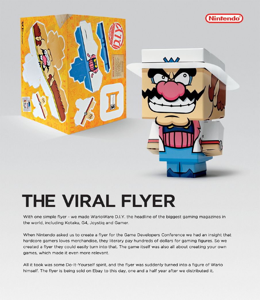The DIY Flyer and the Wario figure it folds into